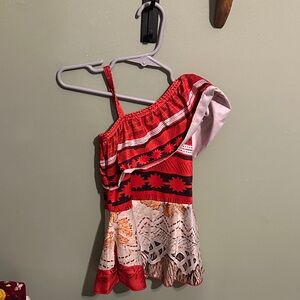 Moana inspired  One-Shoulder Dress